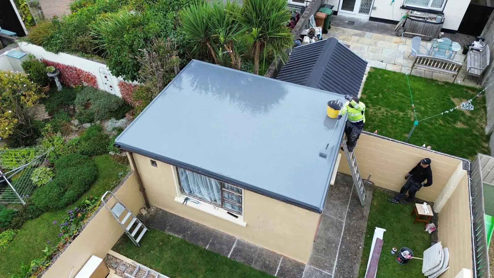 Finished Mariseal roof on a garden shed in Blanchardstown