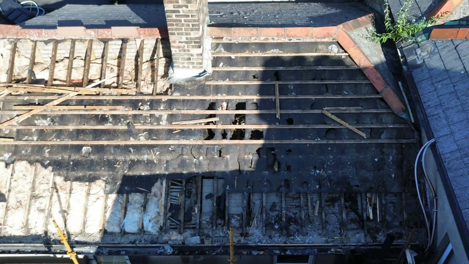 Roof stripped to the rafters in Ranelagh