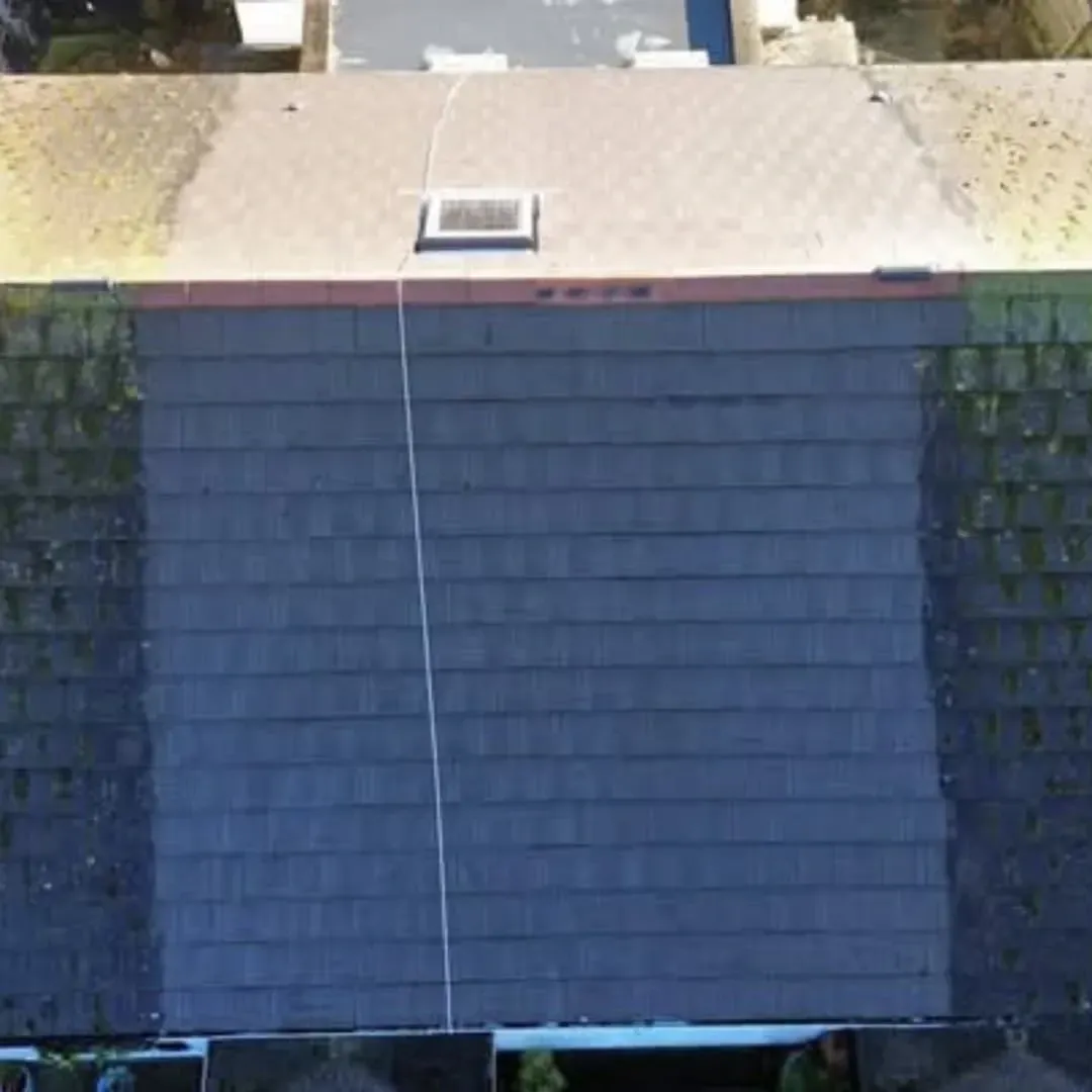 Slate roof being re-covered